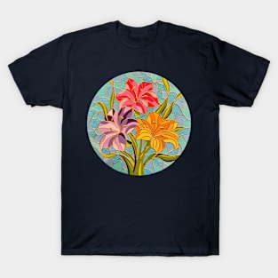 New Life Stained Glass Flower Painting T-Shirt